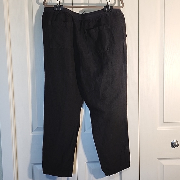 J. Jill Black Linen blend pants- Size L - Picture 3 of 10